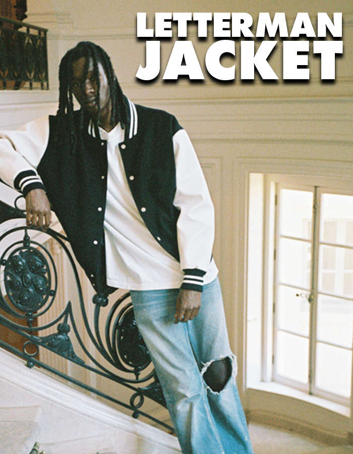 CHAQUETA LETTERMAN DE CUERO