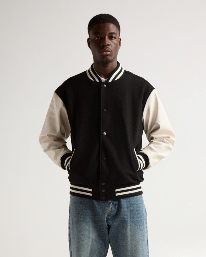 CHAQUETA LETTERMAN DE CUERO