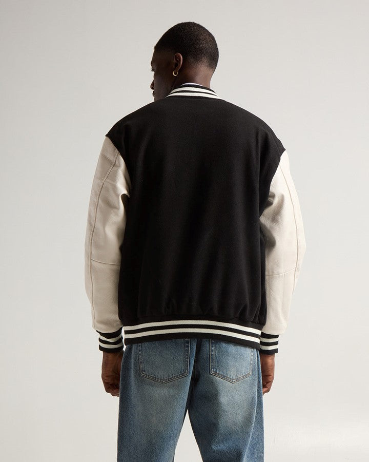 CHAQUETA LETTERMAN DE CUERO