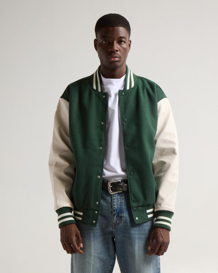 CHAQUETA LETTERMAN DE CUERO