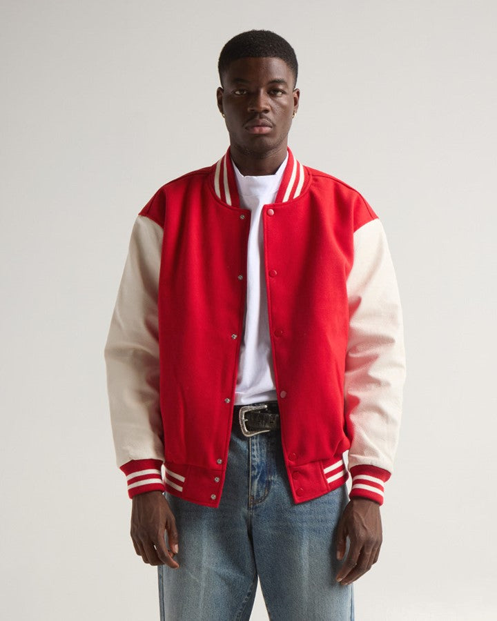 CHAQUETA LETTERMAN DE CUERO