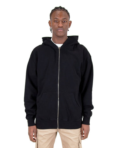 Hoodie de doble Zipper Garment Dye